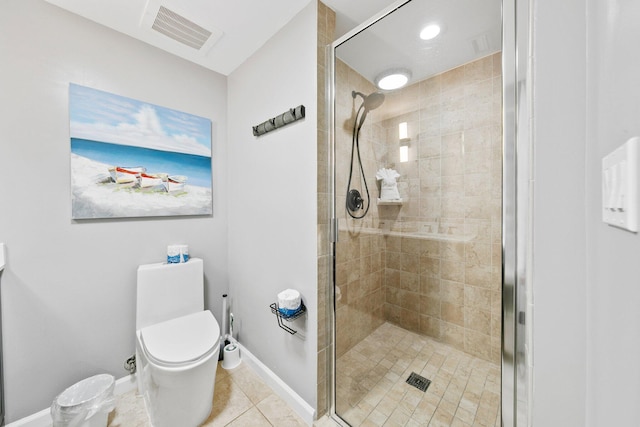 4207 Indian Bayou Trl Unit 2513, Destin, FL 32541 - full bathroom featuring toilet, a shower stall, tile patterned floors, and baseboards