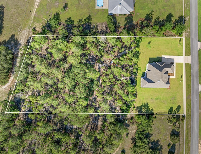 410 Coastal Breeze Dr, Freeport, FL 32439 - aerial view of property and surrounding area with property parcel outlined