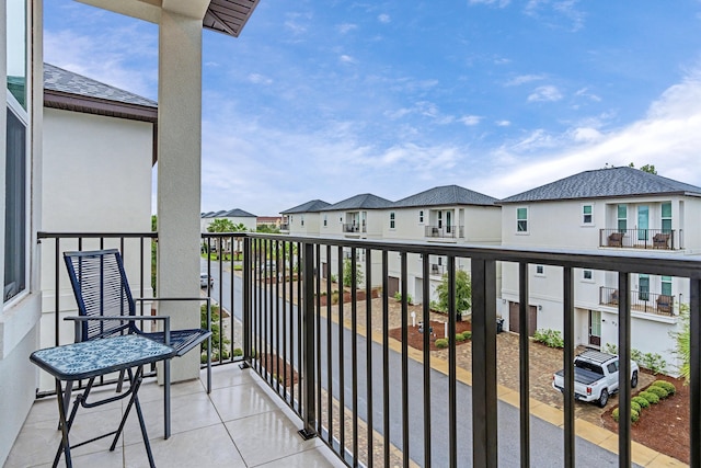 balcony with a residential view