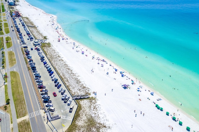 bird's eye view of expansive beach