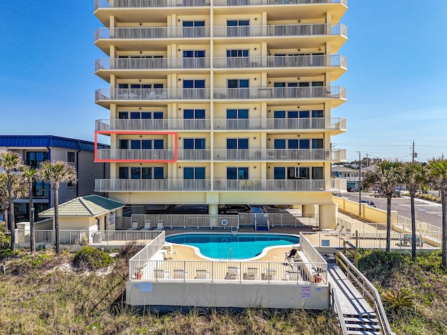 8601 Surf Dr Unit 2W, Panama City Beach, FL 32408 - community pool with fence