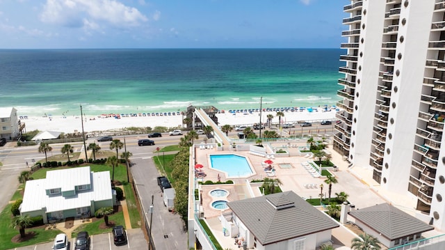 1096 Scenic Gulf Dr Unit 606, Miramar Beach, FL 32550 - drone / aerial view of expansive coastline and a pool area
