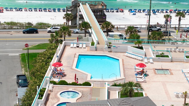 1096 Scenic Gulf Dr Unit 606, Miramar Beach, FL 32550 - bird's eye view of a pool and unending shoreline