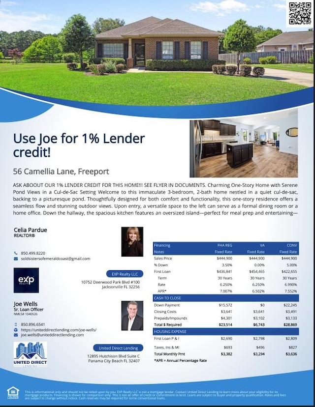 56 Camellia Ln, Freeport, FL 32439 - view of a document with a collage of images