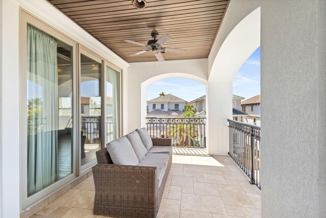 4782 Ocean Blvd, Destin, FL 32541 - balcony featuring a ceiling fan