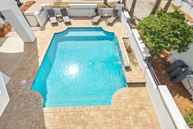 4782 Ocean Blvd, Destin, FL 32541 - view of swimming pool with a fenced backyard and a patio