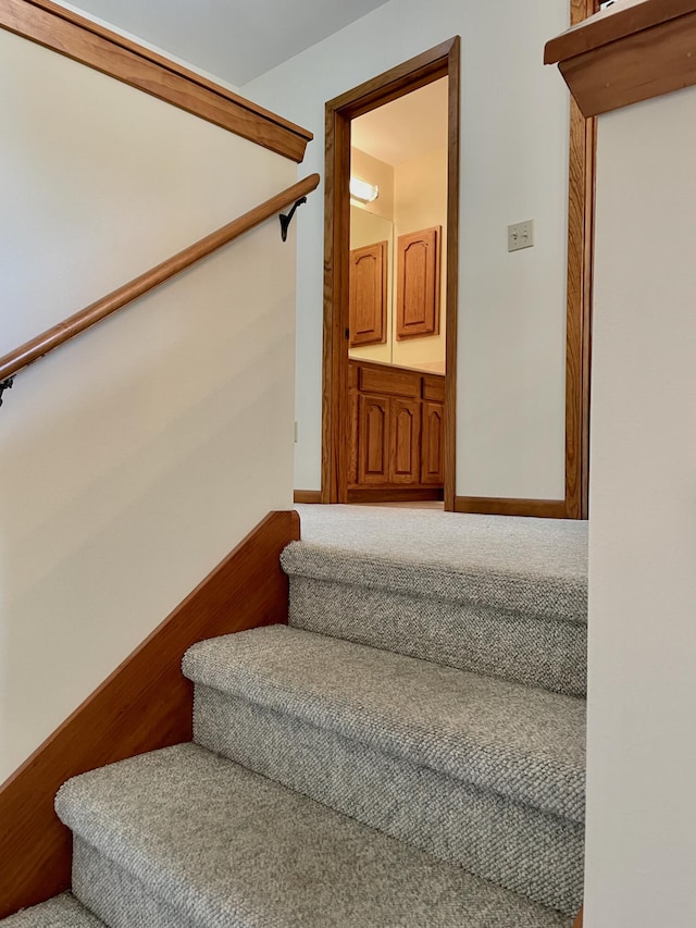 5882 Willow Ln, Crestview, FL 32539 - stairway with carpet