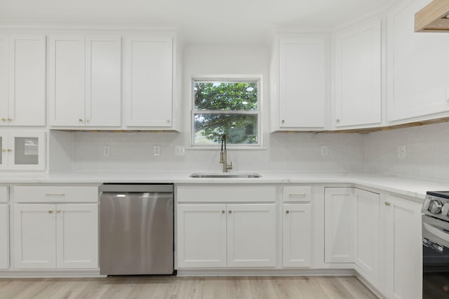 20 NW Higdon Ct, Fort Walton Beach, FL 32547 - kitchen with appliances with stainless steel finishes, a sink, decorative backsplash, and white cabinets