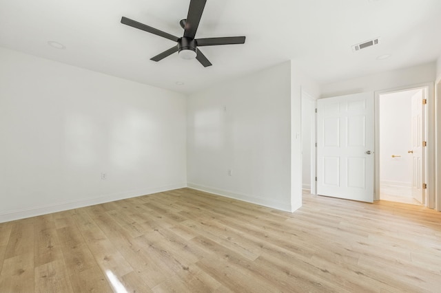 20 NW Higdon Ct, Fort Walton Beach, FL 32547 - empty room featuring light wood finished floors, a ceiling fan, and baseboards
