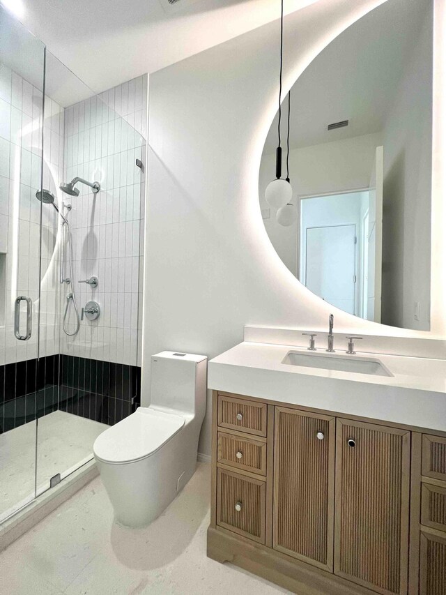 238 Sand Oaks Cir, Santa Rosa Beach, FL 32459 - full bath with a shower stall, toilet, and vanity