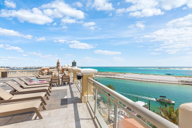 10 Harbor Blvd Unit E409, Destin, FL 32541 - balcony featuring view of water and beach