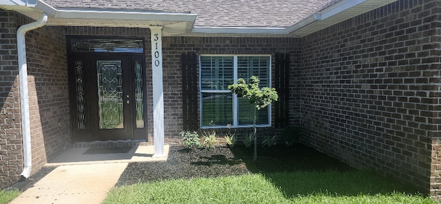 3100 Oriole Dr, Gulf Breeze, FL 32563 - entrance to property with brick siding and a shingled roof
