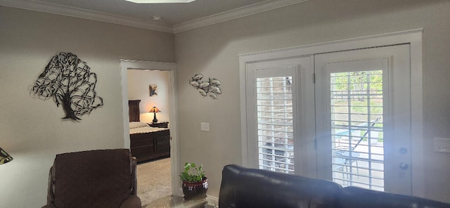 3100 Oriole Dr, Gulf Breeze, FL 32563 - sitting room featuring ornamental molding and baseboards