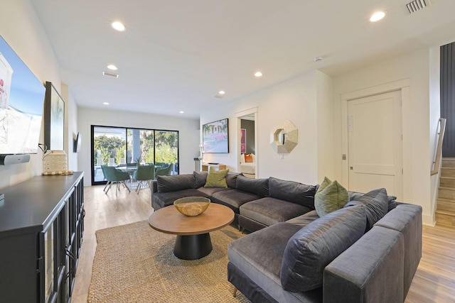 336 S Holiday Rd, Destin, FL 32550 - living room featuring light wood-type flooring and recessed lighting