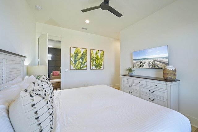 336 S Holiday Rd, Destin, FL 32550 - bedroom with ceiling fan, recessed lighting, and baseboards