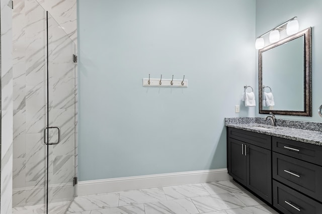 92 Maple St, Santa Rosa Beach, FL 32459 - full bath featuring marble look tiles, vanity, and a marble finish shower