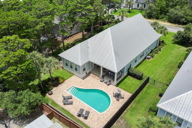 92 Maple St, Santa Rosa Beach, FL 32459 - view from above of property featuring a pool area