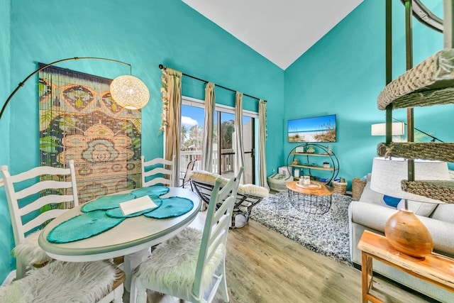 17614 Front Beach Rd Unit D13, Panama City Beach, FL 32413 - living area with wood finished floors and high vaulted ceiling