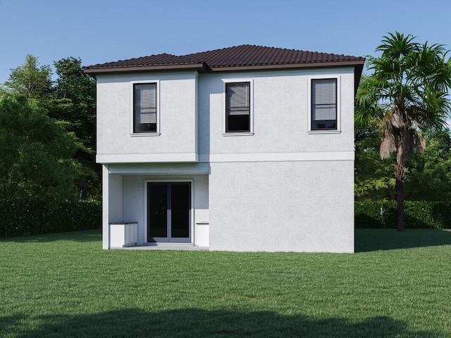 4720 Amhurst Cir, Destin, FL 32541 - rear view of property featuring a lawn and stucco siding