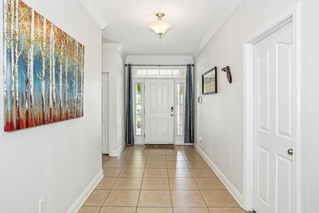 312 Scotch Pine Ln, Crestview, FL 32536 - entrance foyer featuring light tile patterned floors, baseboards, and ornamental molding
