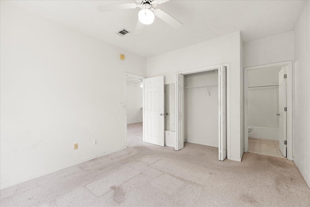 34 Herons Watch Way Unit 1203, Santa Rosa Beach, FL 32459 - unfurnished bedroom featuring carpet flooring, a closet, a ceiling fan, and baseboards