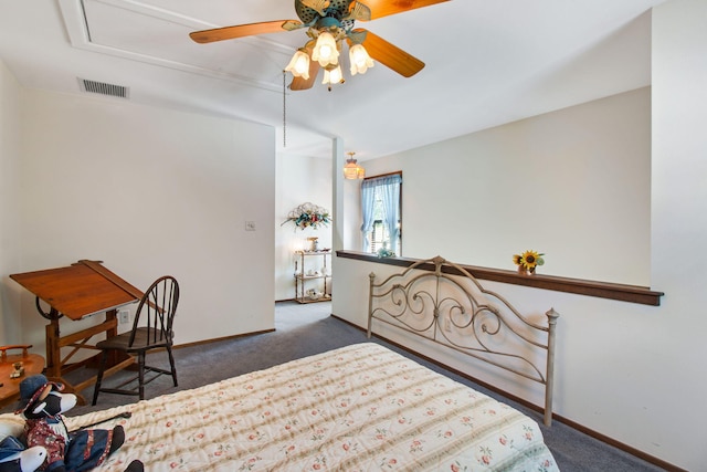 2509 S Lakeview Dr, Crestview, FL 32536 - carpeted bedroom with baseboards and ceiling fan