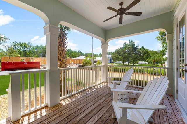515 Seacrest Dr, Inlet Beach, FL 32461 - deck featuring ceiling fan