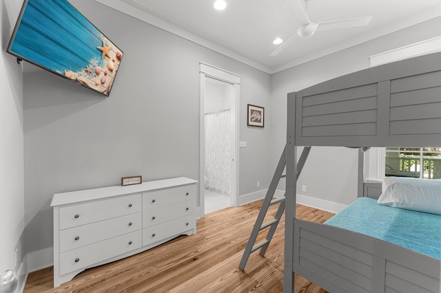 515 Seacrest Dr, Inlet Beach, FL 32461 - bedroom with light wood-style floors, recessed lighting, and baseboards