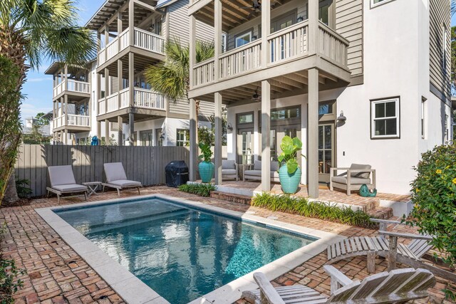 106 N Winston Ln, Inlet Beach, FL 32461 - view of pool featuring a patio area and a grill
