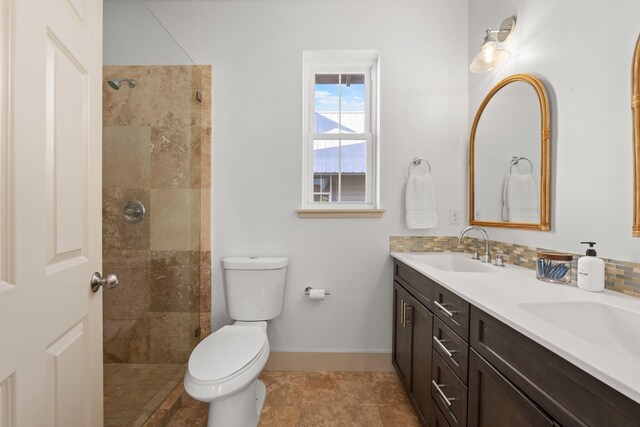 106 N Winston Ln, Inlet Beach, FL 32461 - bathroom featuring double vanity and tiled shower