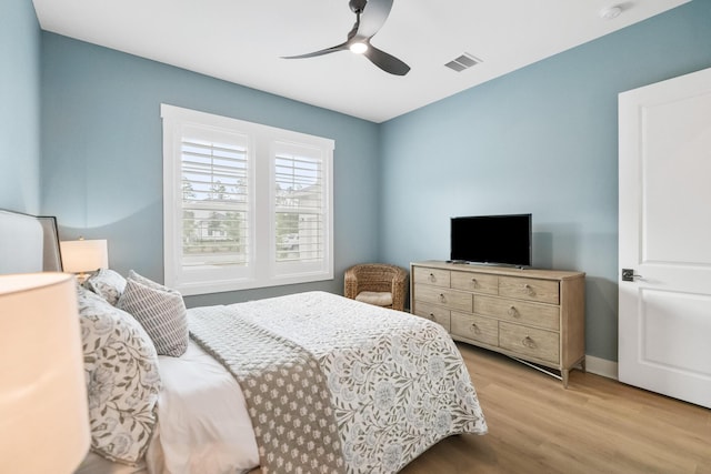 425 W Lafayette, Inlet Beach, FL 32461 - bedroom featuring wood finished floors and ceiling fan