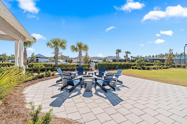425 W Lafayette, Inlet Beach, FL 32461 - view of patio / terrace featuring a fire pit