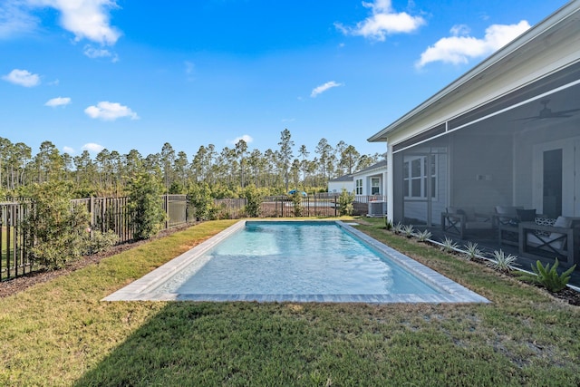 425 W Lafayette, Inlet Beach, FL 32461 - view of swimming pool with central AC and a ceiling fan