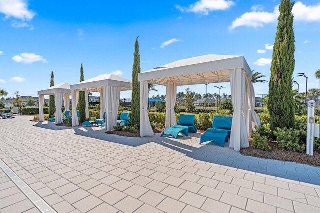 425 W Lafayette, Inlet Beach, FL 32461 - view of patio / terrace with a gazebo