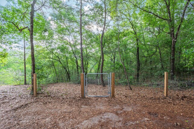 41 S Hidden Lakes Trl, Defuniak Springs, FL 32433 - gate with a wooded view
