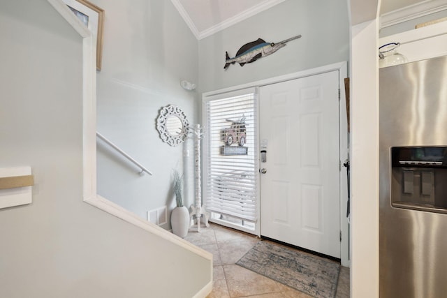 5144 Beachwalk Cir, Miramar Beach, FL 32550 - tiled entrance foyer featuring crown molding