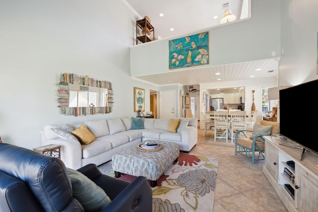 5144 Beachwalk Cir, Miramar Beach, FL 32550 - living room with a towering ceiling and recessed lighting