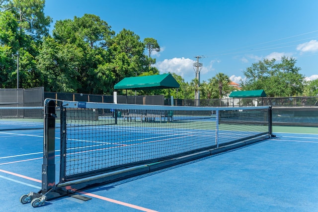 5144 Beachwalk Cir, Miramar Beach, FL 32550 - view of tennis court with fence