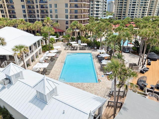 5144 Beachwalk Cir, Miramar Beach, FL 32550 - community pool featuring a patio area