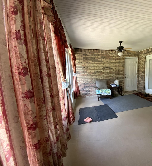 view of patio / terrace with ceiling fan