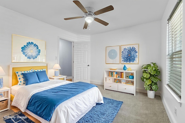 2512 Georgetown Ln, Fort Walton Beach, FL 32547 - bedroom featuring carpet flooring and ceiling fan