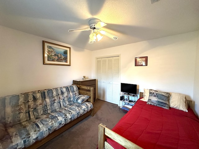 3864 Bear Head Rd, Crestview, FL 32539 - carpeted bedroom featuring a closet and a ceiling fan