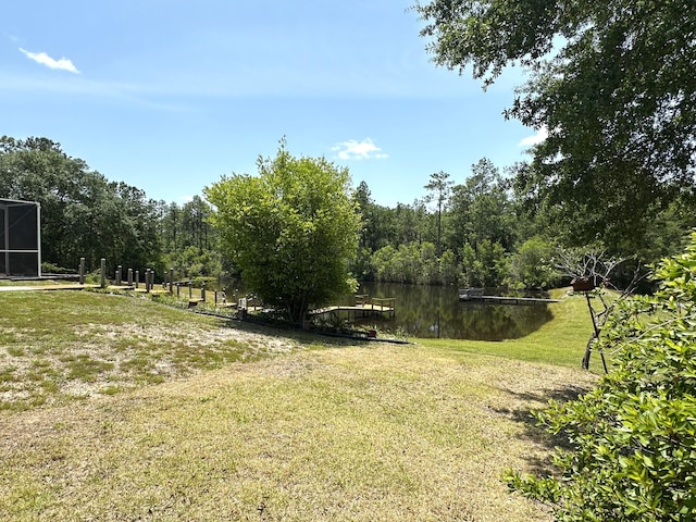 3864 Bear Head Rd, Crestview, FL 32539 - view of grassy yard featuring a water view