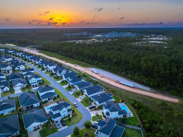 229 Windrow Way, Inlet Beach, FL 32461 - aerial view at dusk of a wooded view and a residential view