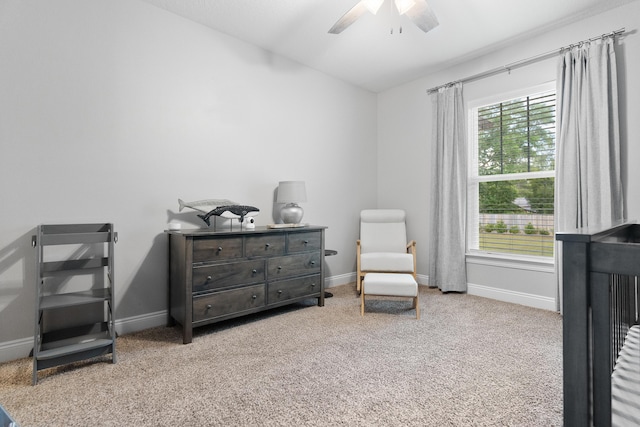 5362 Wyndell Cir, Crestview, FL 32539 - carpeted bedroom featuring vaulted ceiling, baseboards, and ceiling fan