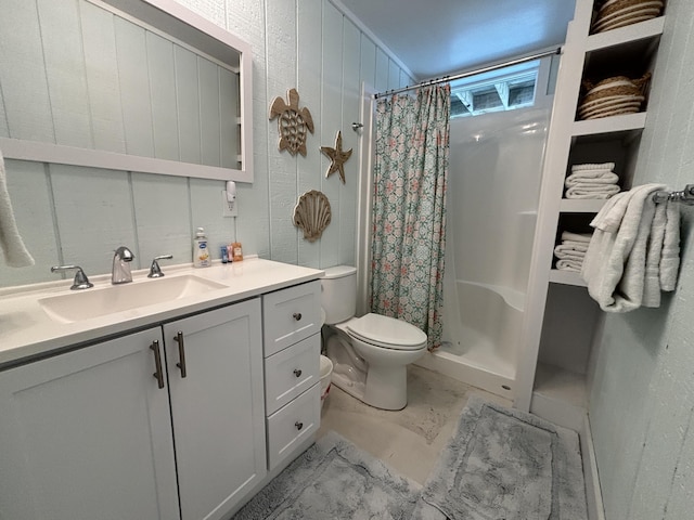 101 Barbados Dr, Cape San Blas, FL 32456 - full bathroom with toilet, vanity, and a shower with curtain