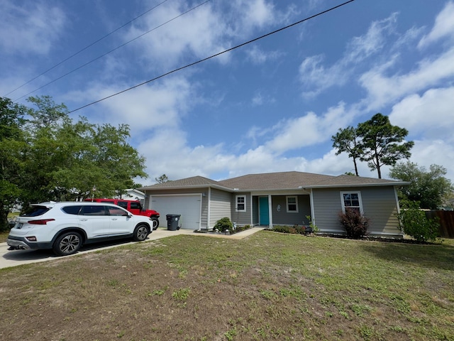 95 Santana Dr, Santa Rosa Beach, FL 32459 - ranch-style house featuring an attached garage, a front yard, and driveway