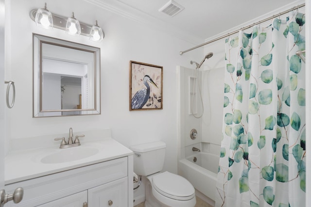 330 Bluefish Dr Unit 119, Fort Walton Beach, FL 32548 - full bath with vanity, shower / tub combo, toilet, and ornamental molding