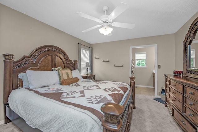 712 Riva Ridge Dr, Crestview, FL 32539 - bedroom featuring light colored carpet and a ceiling fan