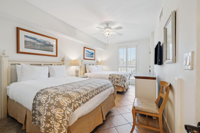 9100 Baytowne Wharf Blvd Unit 366-8, Miramar Beach, FL 32550 - bedroom with light tile patterned floors and ceiling fan